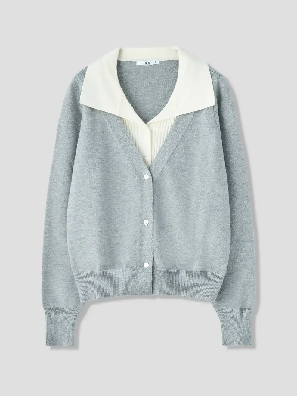 Áo Len Nữ Phối Màu 2 Trong 1 - XÁM MELANGE 153 - S