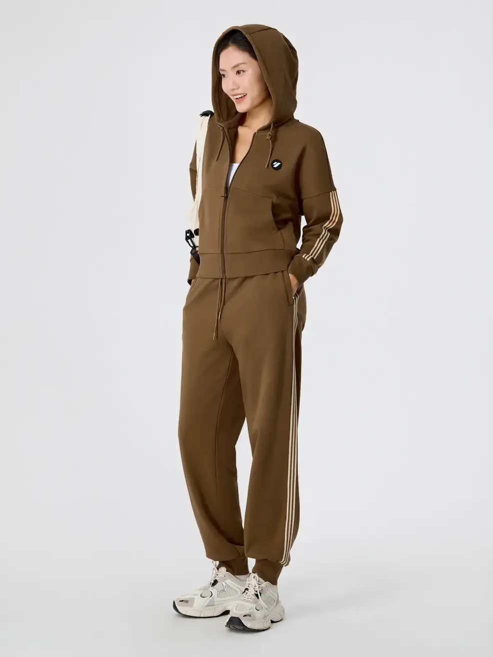 Bộ Đồ Phối Dây Dệt Năng Động - NÂU 104 - S