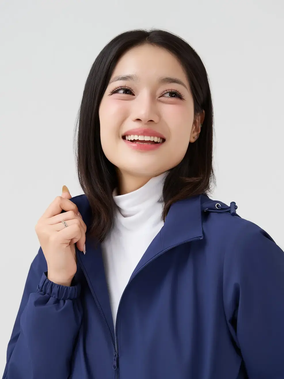 Áo Khoác Gió Nữ Basic -  Tím Than 155 - S