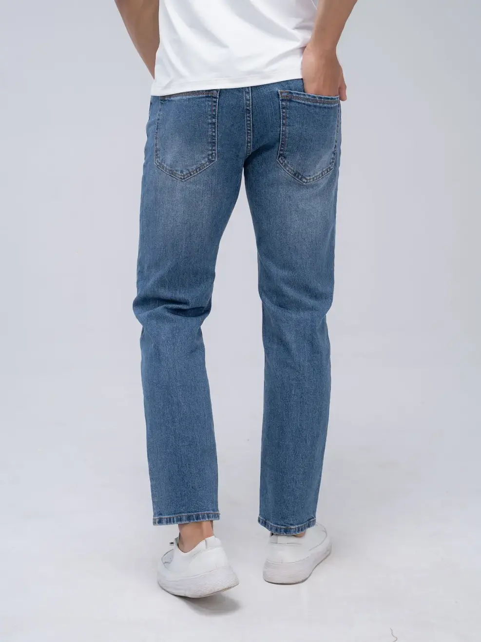 Quần Jean nam Cotton USA Phom Regular - Xanh nhạt - 33