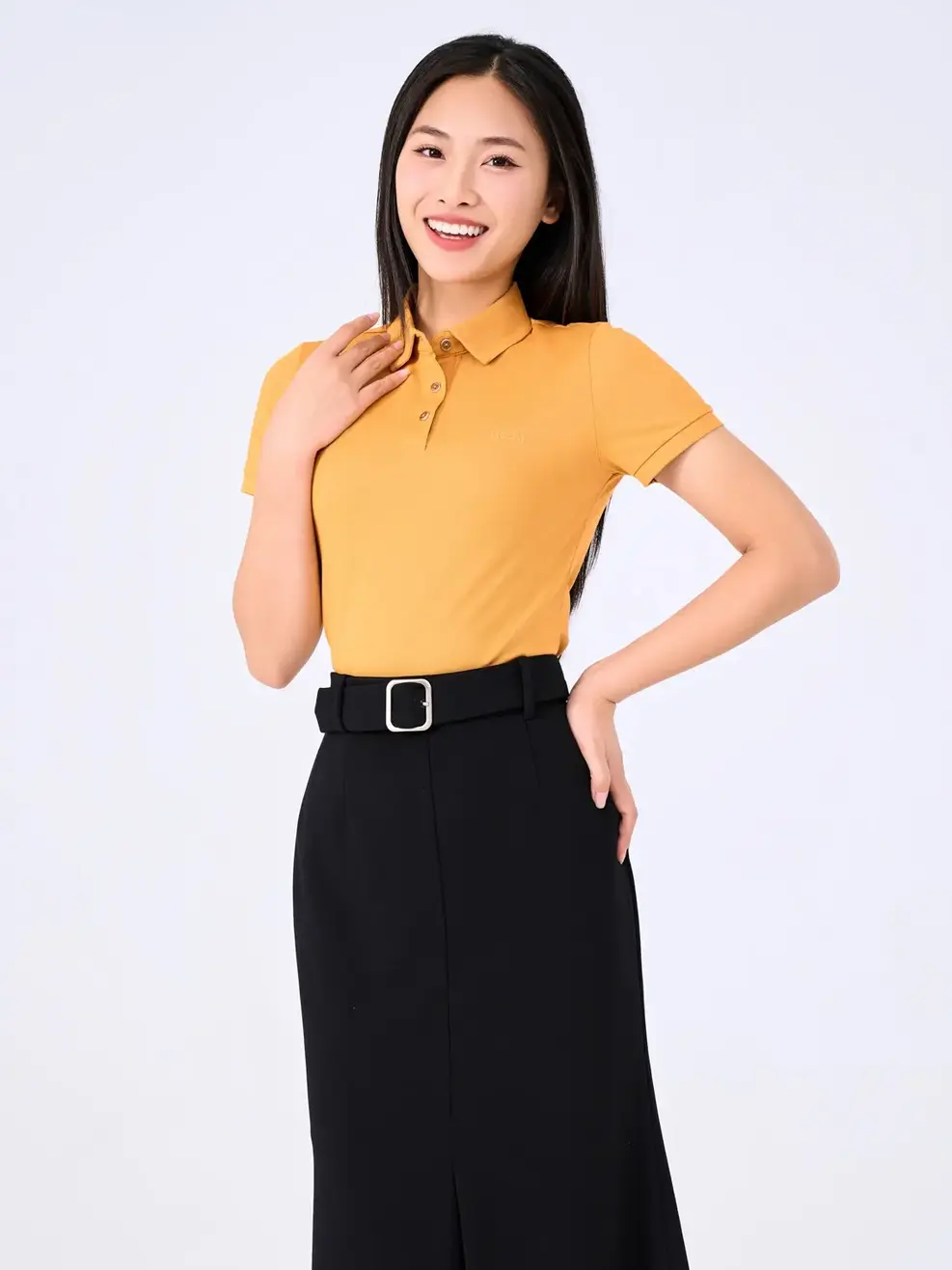 Polo Nữ Gia Đình - Vàng - S
