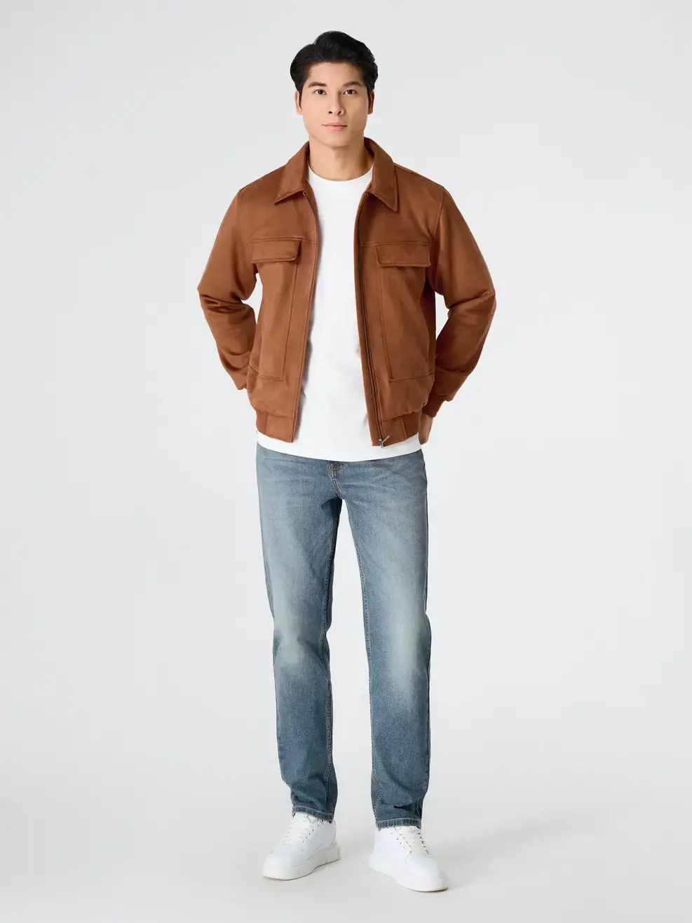 Áo Khoác Nam Da Lộn - Nâu 169 - M