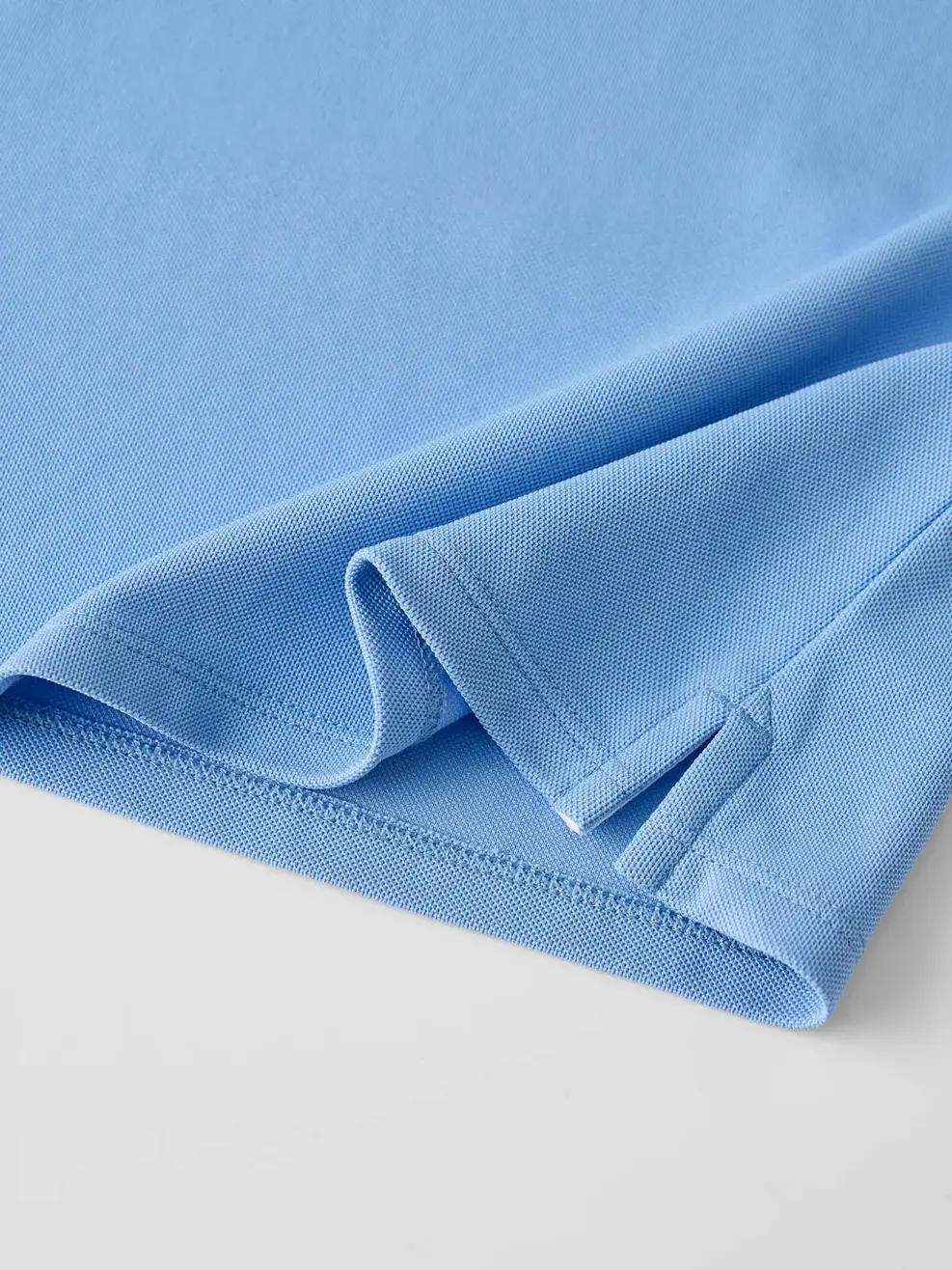 Áo Polo Bo Phối Màu - Xanh da trời 050 - S