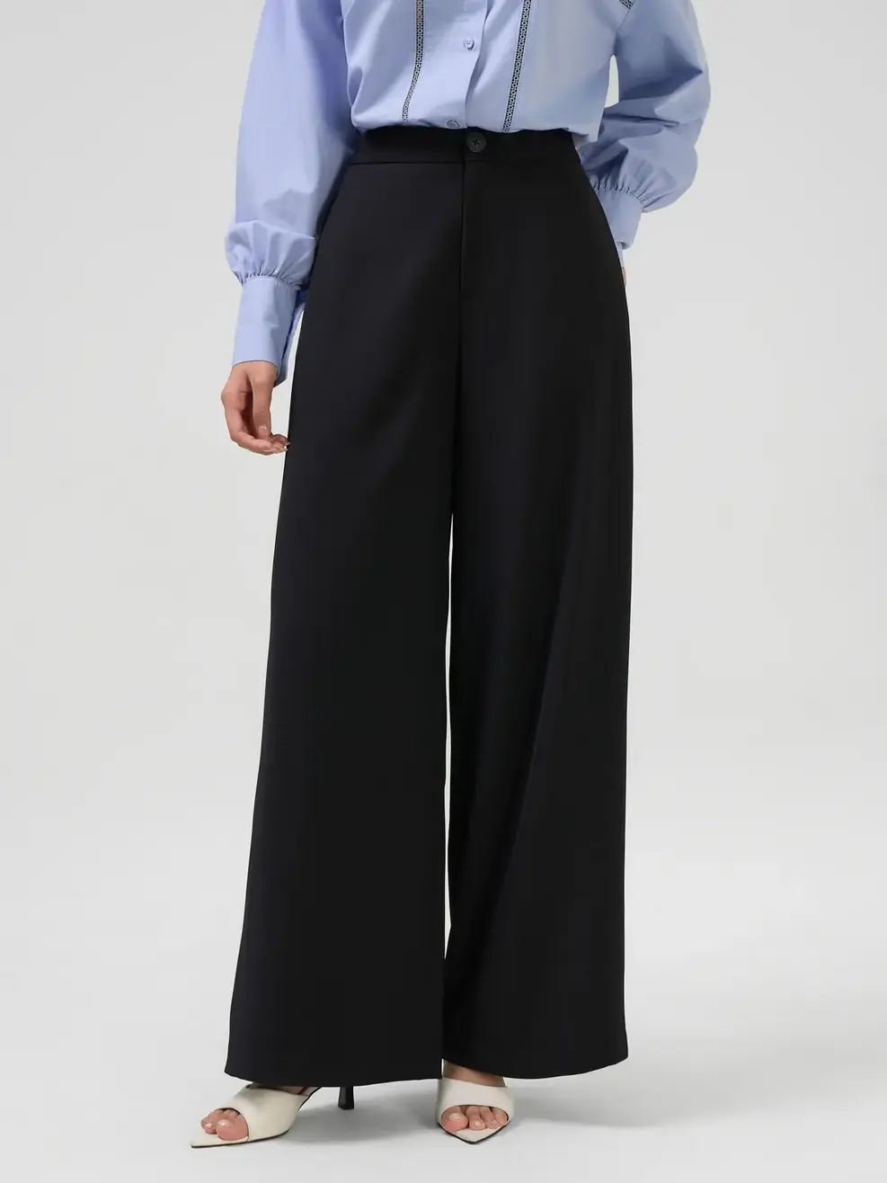Quần Dài Wide Leg - Đen 001 - M