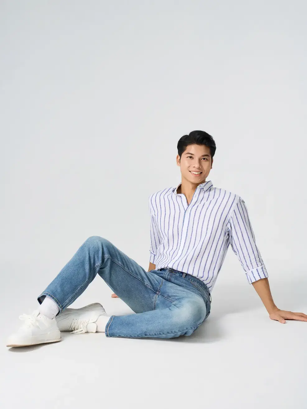 Quần Jeans Nam Siêu Nhẹ Co Dãn - Màu chàm 001 - 29