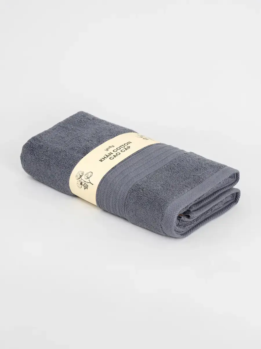 Khăn Tắm Cotton Mềm Mịn Cao Cấp (KHT6004) - Than chì 002
