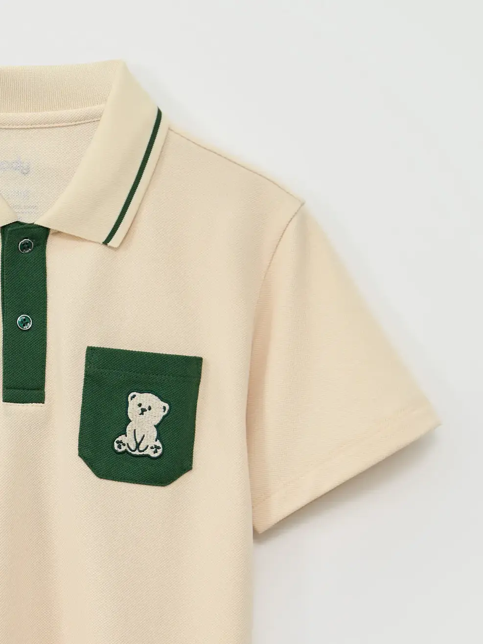 ÁO POLO TRẺ EM CÓ TÚI NGỰC - Be - 2