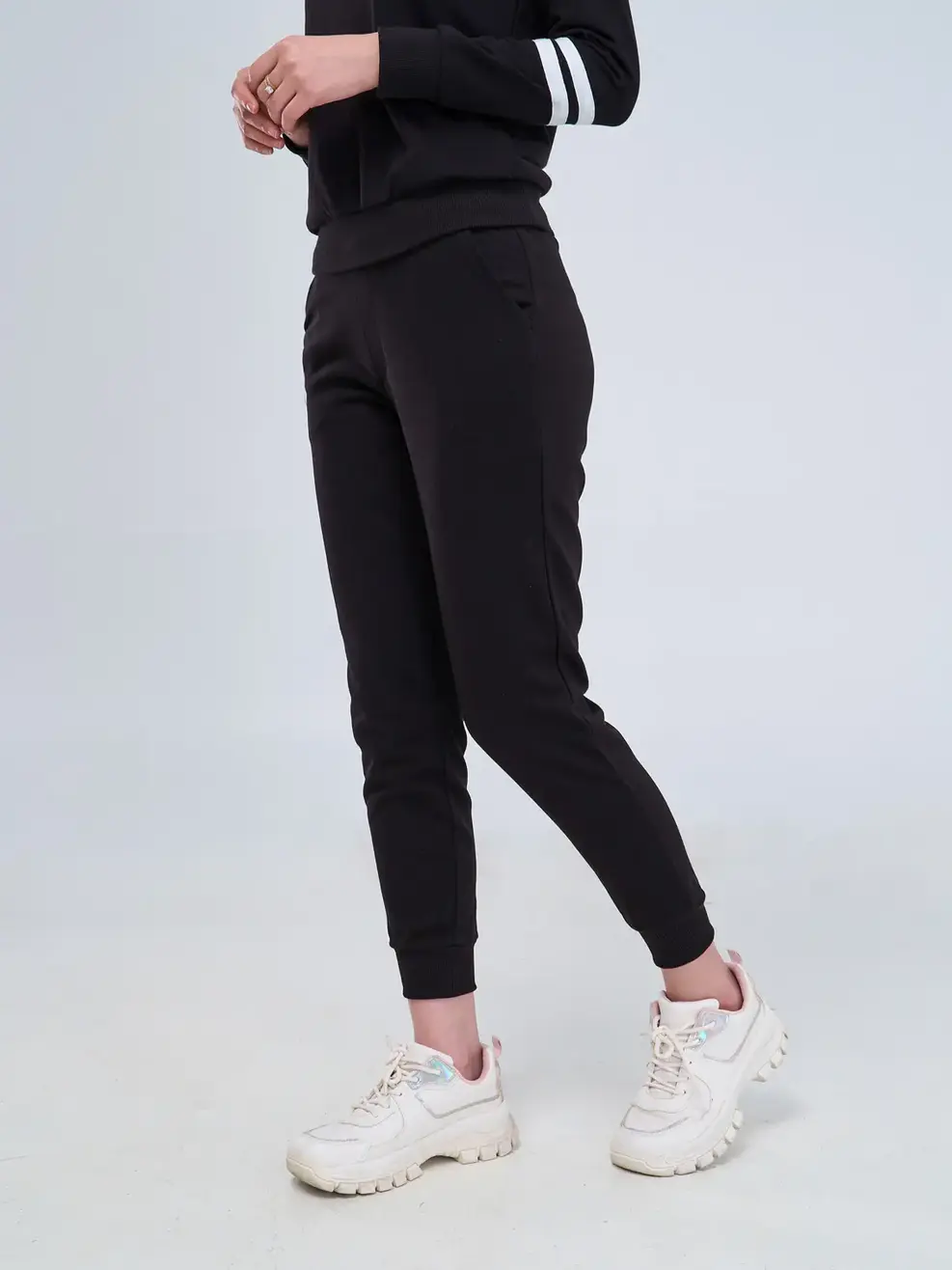 Bộ da cá phối bo - Đen - S