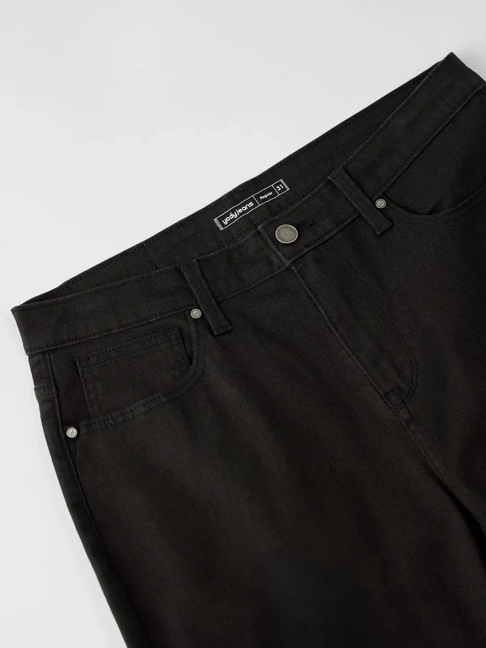 Quần Jeans Nam Regular Denim Like - Đen 001 - 28