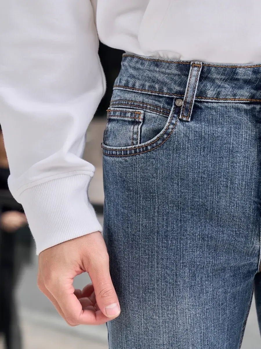 Quần Jeans Nam Slim Cotton Usa 71 - Xanh - 28