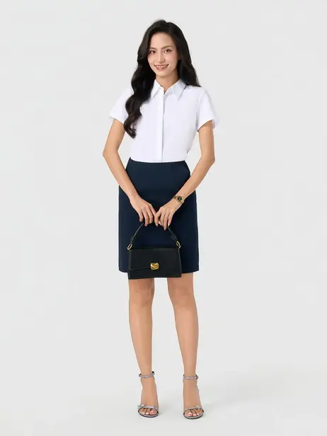 Áo Sơ-mi Ngắn Tay Nano Slim Fit Essential