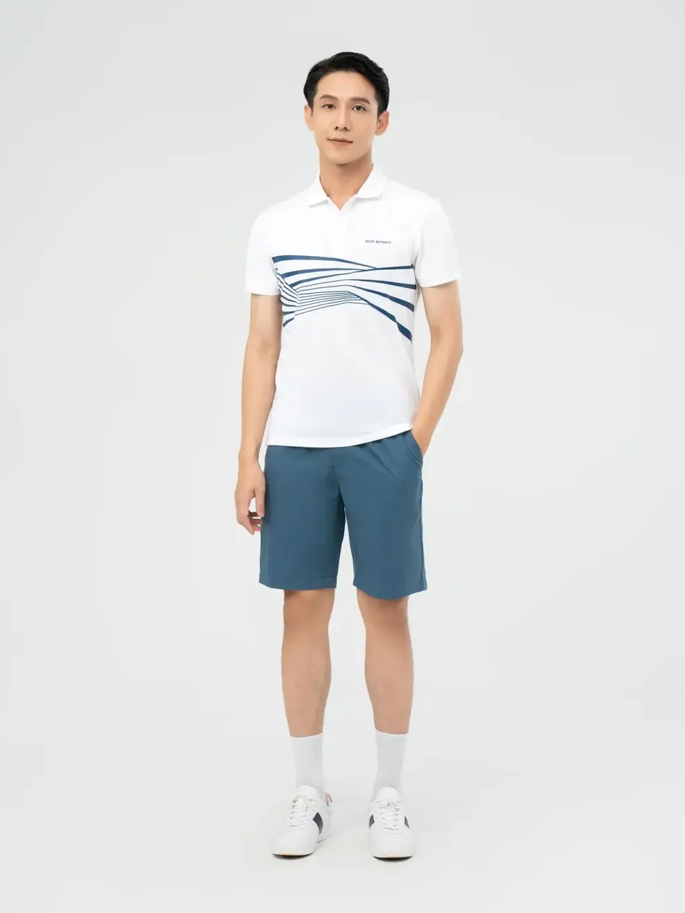 Polo Nam Yody Sport - Trắng - L