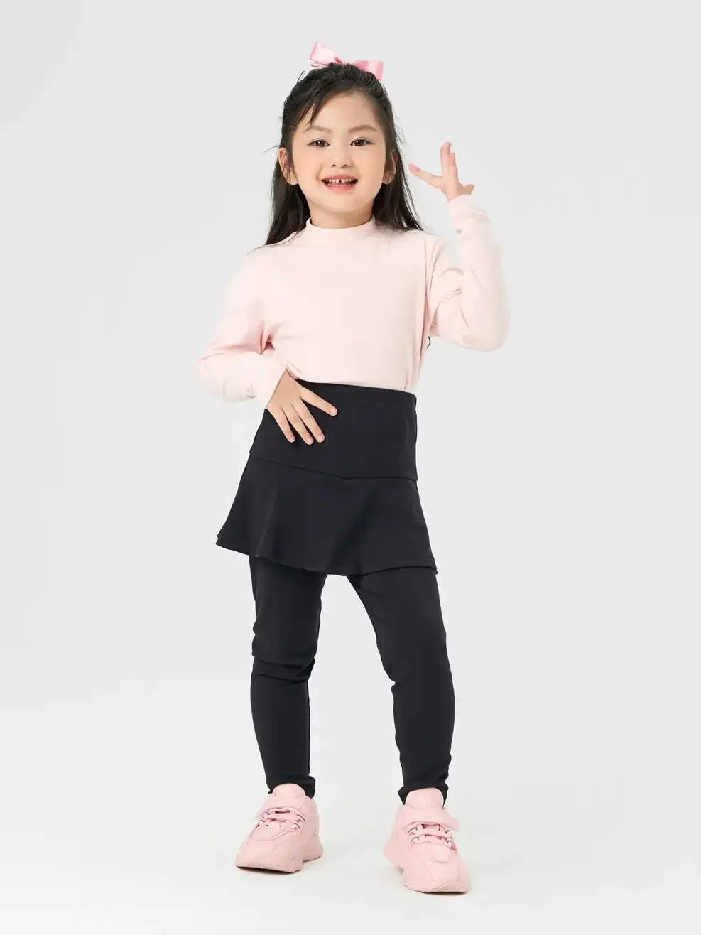 Quần Leging Bé Gái Giả Chân Váy - Đen - 2