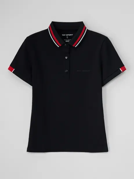 Polo Nữ Yody Sport Ponte Roma Bo Cổ Dệt Kẻ Phối Màu