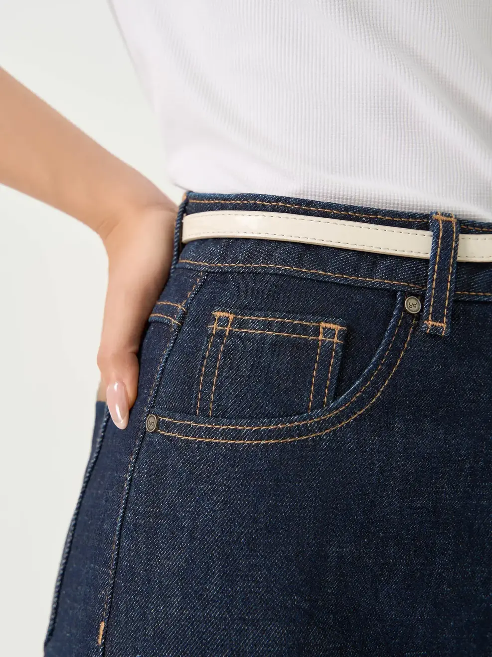 Quần Jeans Suông Gai Xanh - Màu chàm 001 - 26