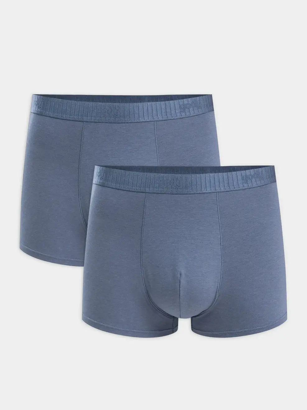 Quần Lót Nam Boxer Phối Cạp Sọc Combo 2 - Ghi Xanh - M