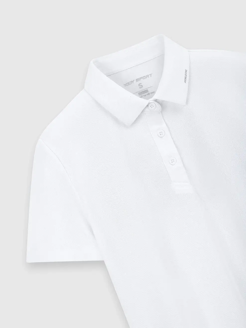 Áo Polo Nữ In ATHLETIC - Trắng 001 - S