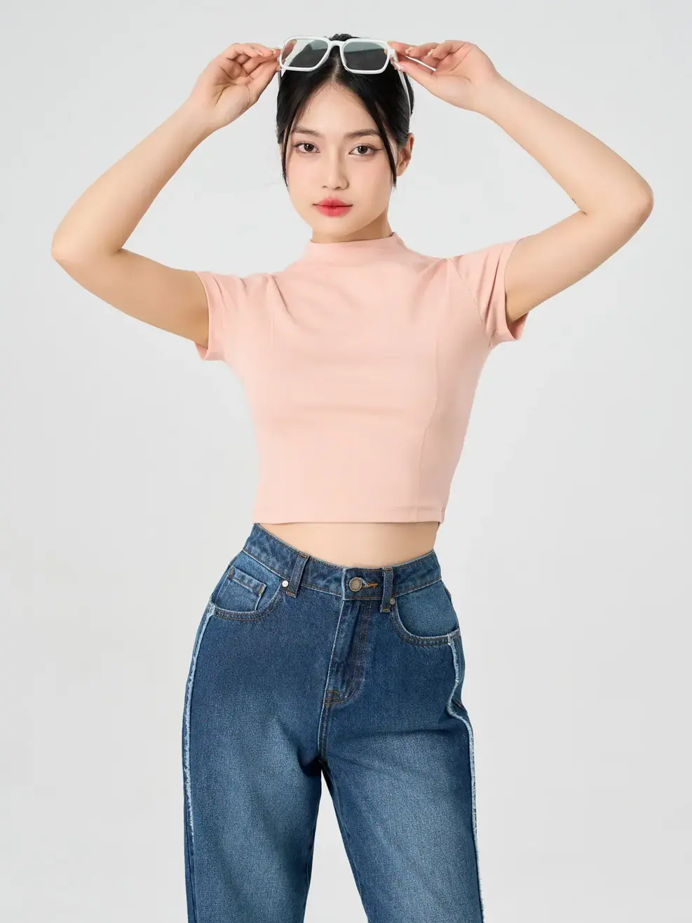 Áo Phông Cổ Leo - Hồng 002 - S