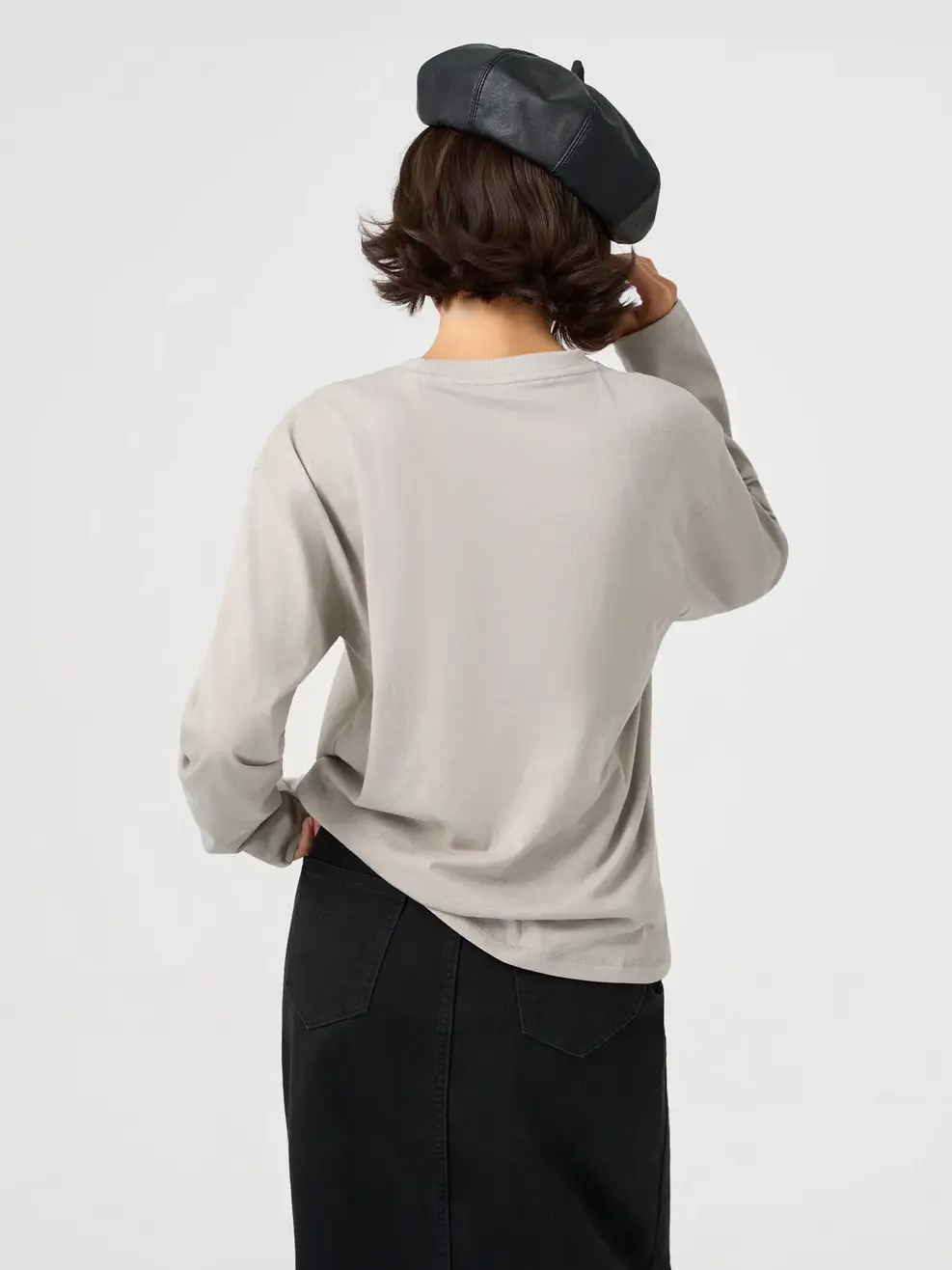 Áo Phông Dài Tay In Hình Thân Trước - Rêu 034 - S