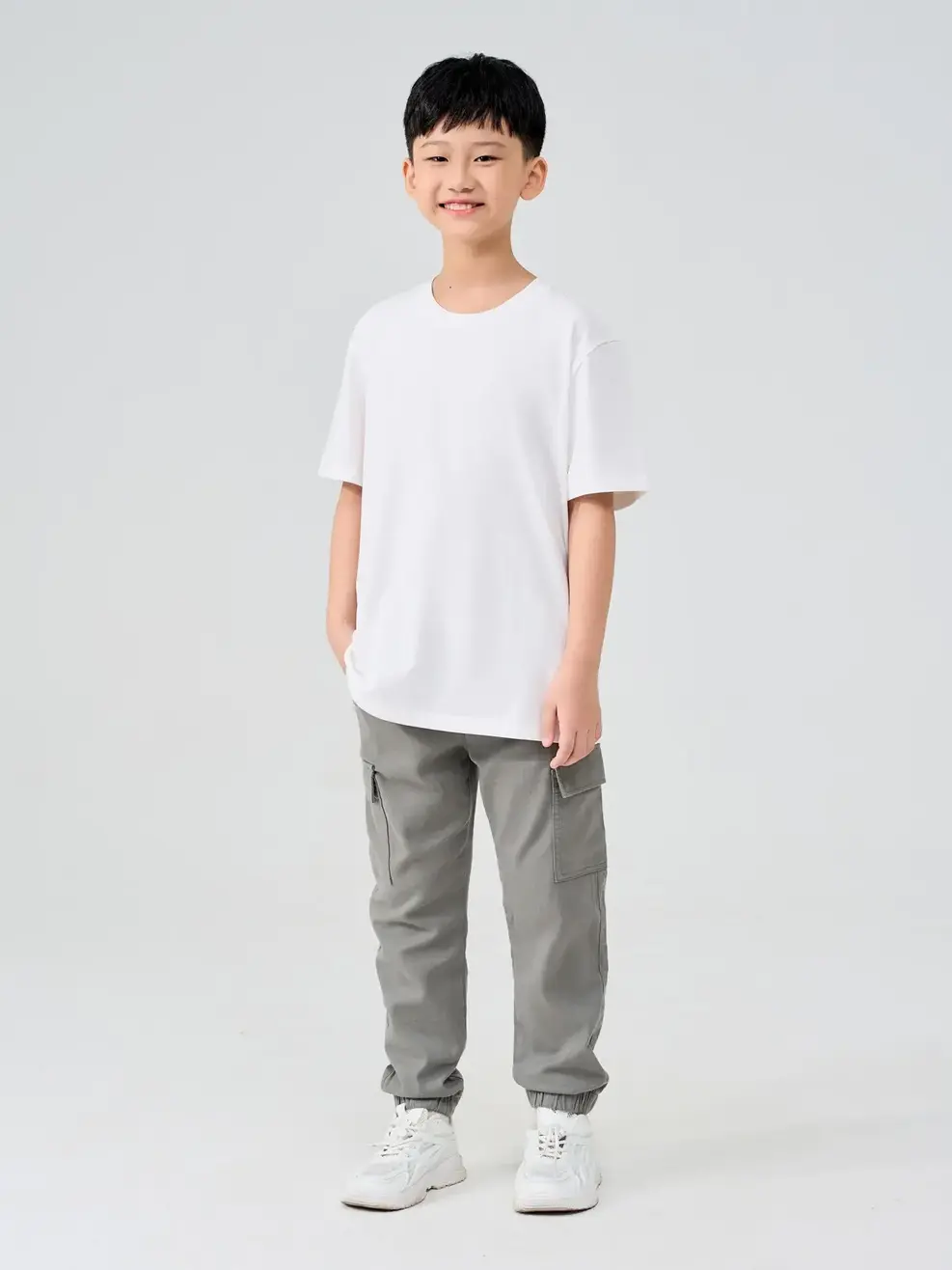 T-shirt Kid Cơ Bản Kid Lớn - Trắng - 12-13