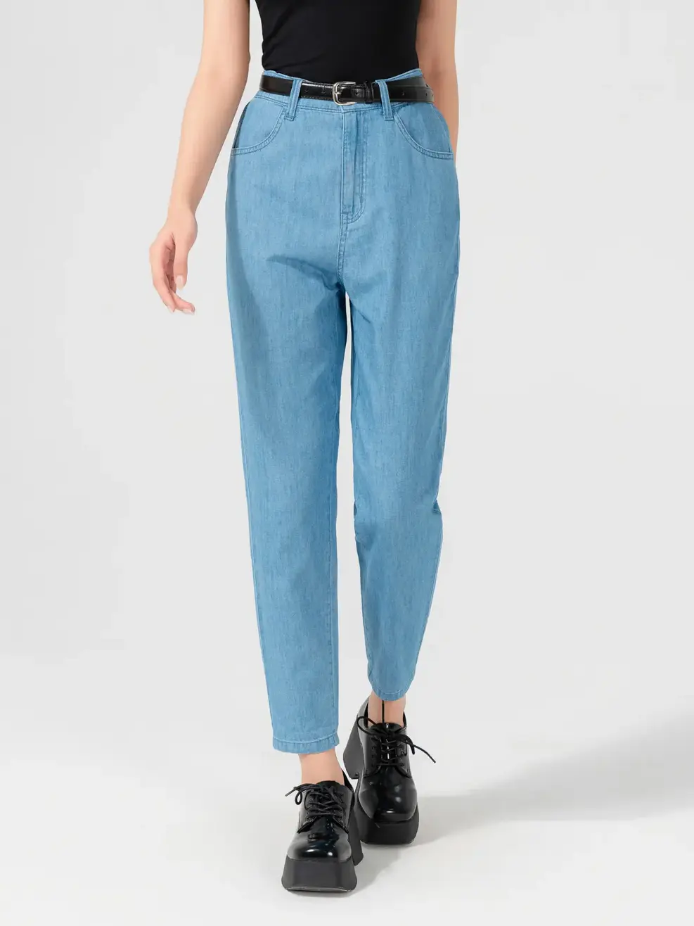 Quần Jean Nữ Giấy Tencel Baggy - Xanh nhạt - 25