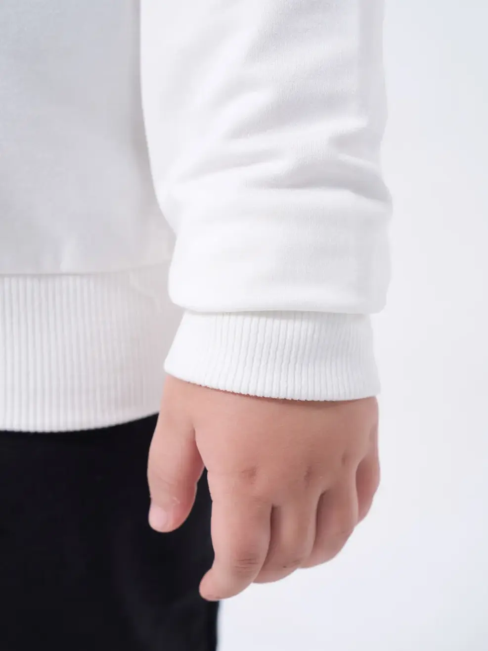 Bộ nỉ kid in logo - Trắng đen - 4