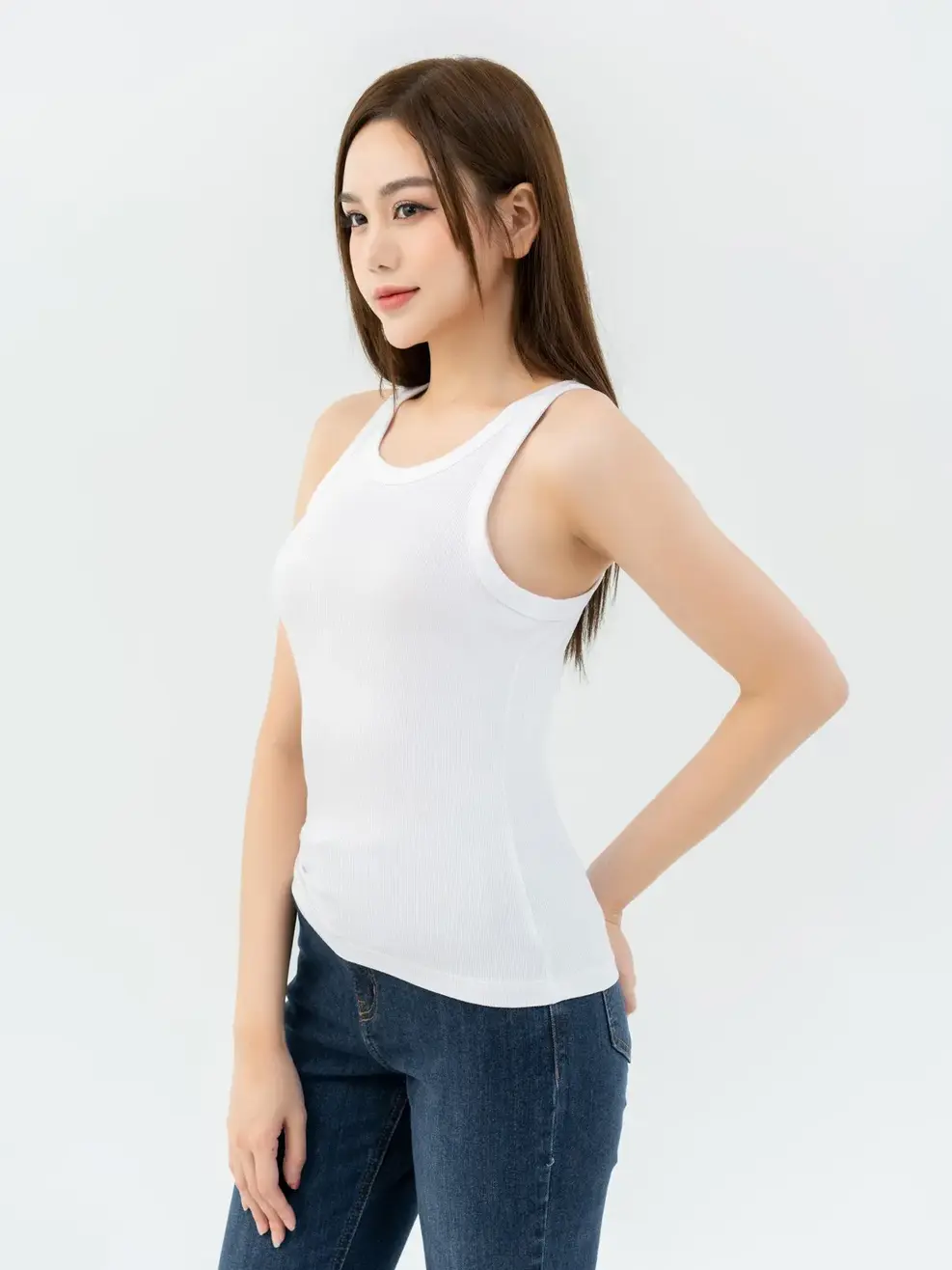 Áo 2 Dây Nữ Dáng Ôm Tôn Dáng - Trắng - S