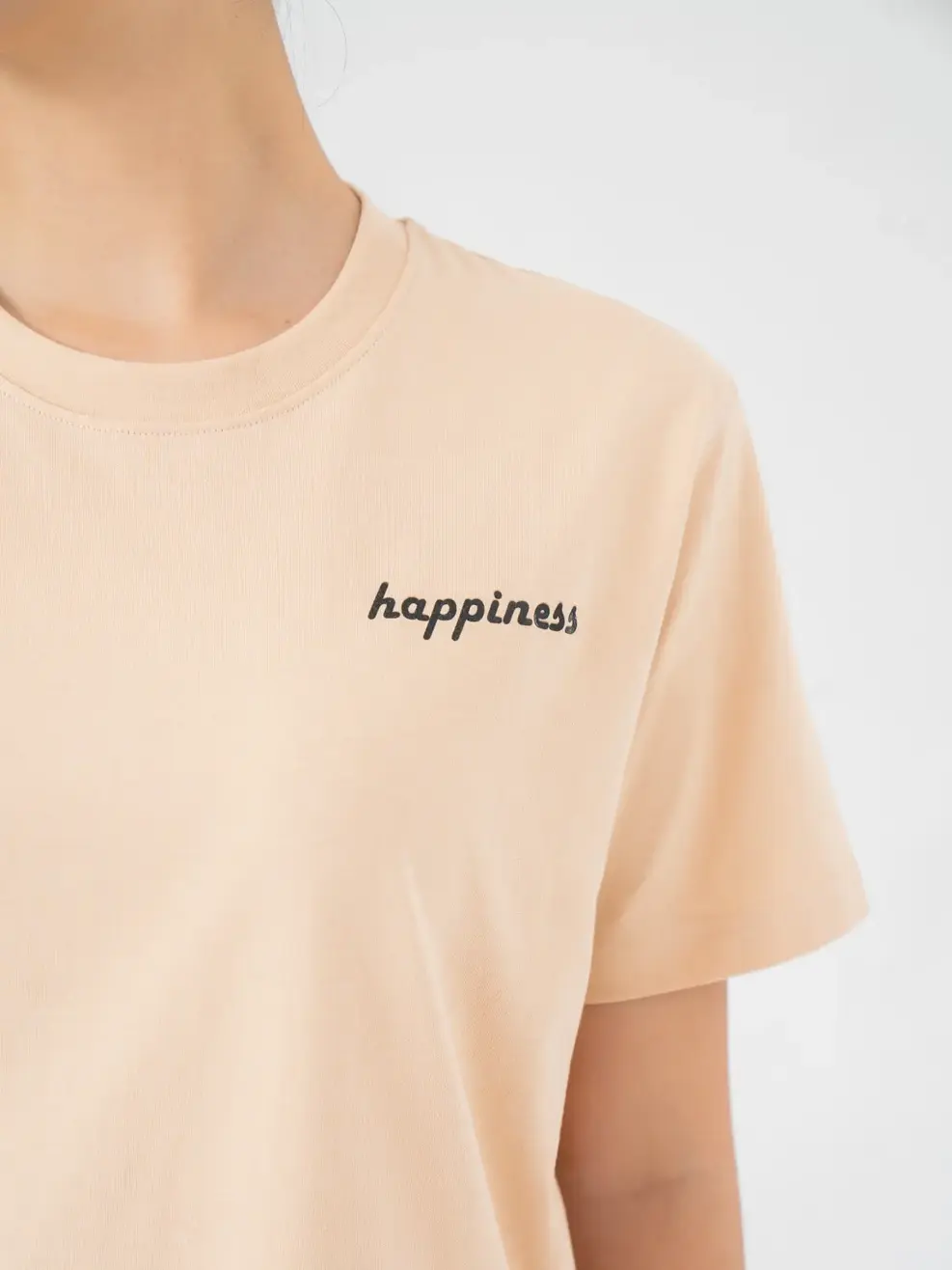 Đồ Bộ Nữ Dáng Suông In Happiness 100% Cotton - Be - L