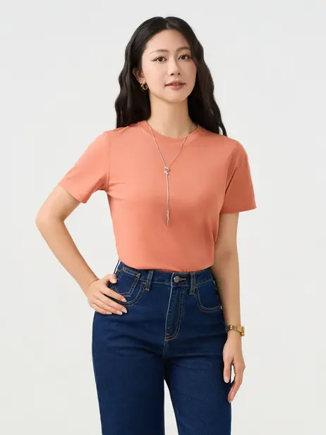 Áo Phông Nữ Regular Cổ Tròn