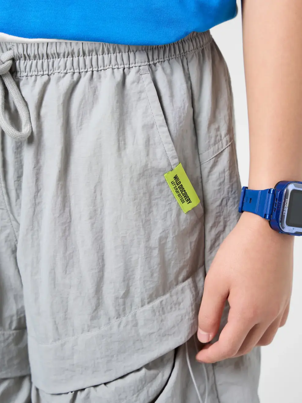 Quần Shorts Gió Rút Dây - GHI 074 - 8-9