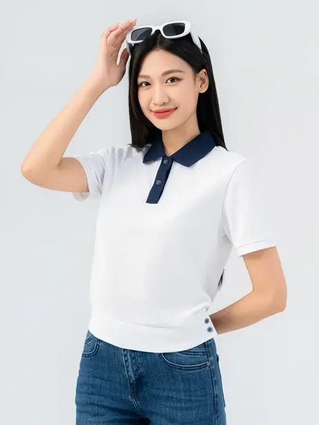 Áo Polo Nữ Gấu Bo