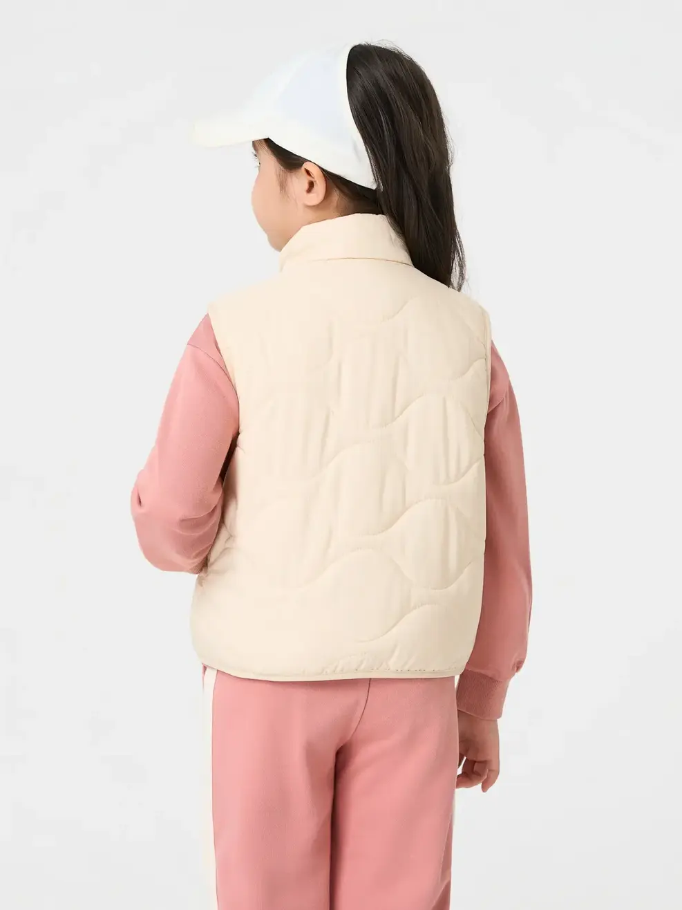 Áo Phao Gile Kid Cổ Dựng Chần Sóng Ngang - Be 170 - 110