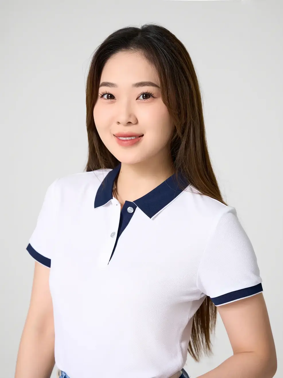 Áo Polo Nữ Cà Phê Phối Nẹp (APN3700) - TRẮNG PHỐI TÍM THAN - 2XL