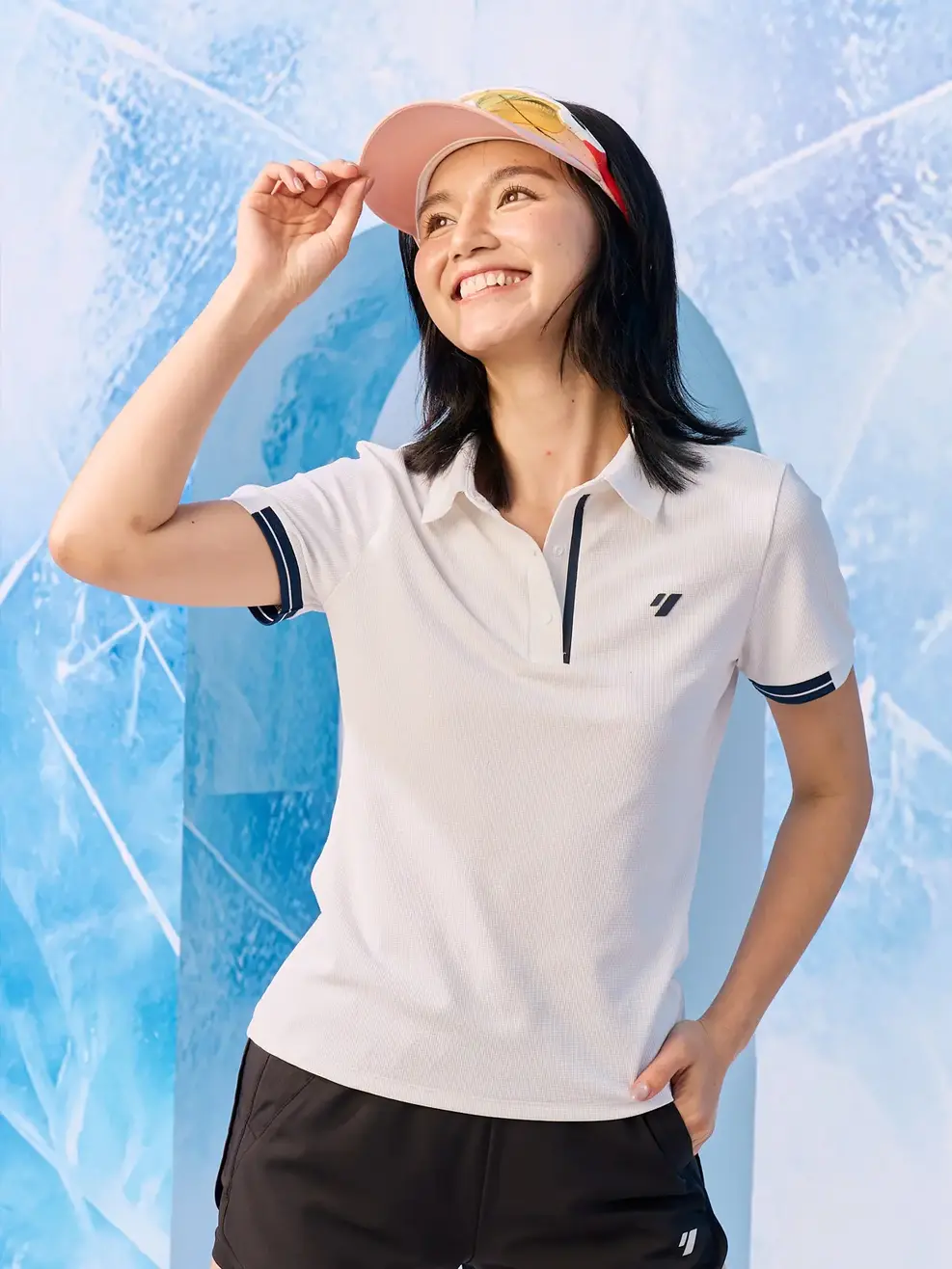 Áo Polo Thể Thao Waffle Phối Nẹp - White 004 - XS