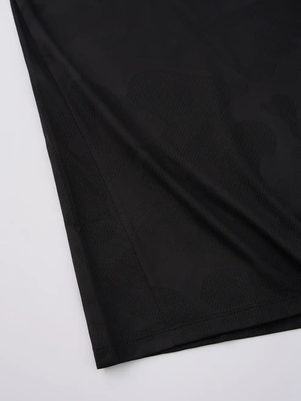 Áo Phông Nam Thể Thao Dệt Jacquard Thoáng Khí In Ngực - Đen 001