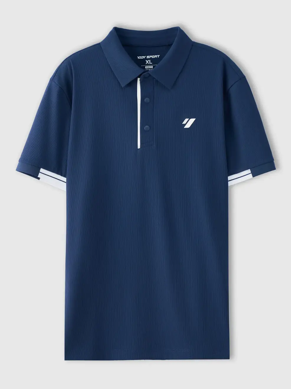 Áo Polo Thể Thao Waffle Phối Nẹp - Navy 005 - S