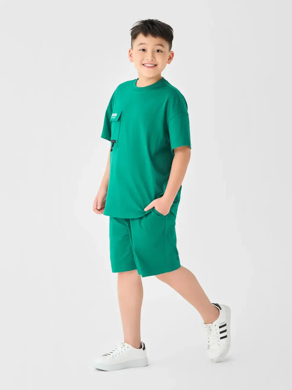 Đồ Bộ Kid Lớn Túi Khóa Ngực - Xanh Lá - 10