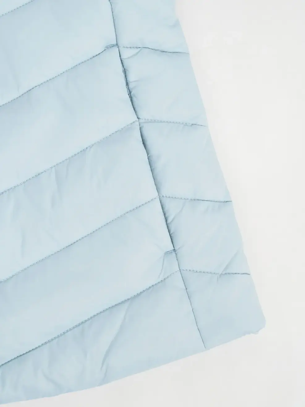 Áo Phao Nữ Phối Nỉ Pro - Xanh ghi - S