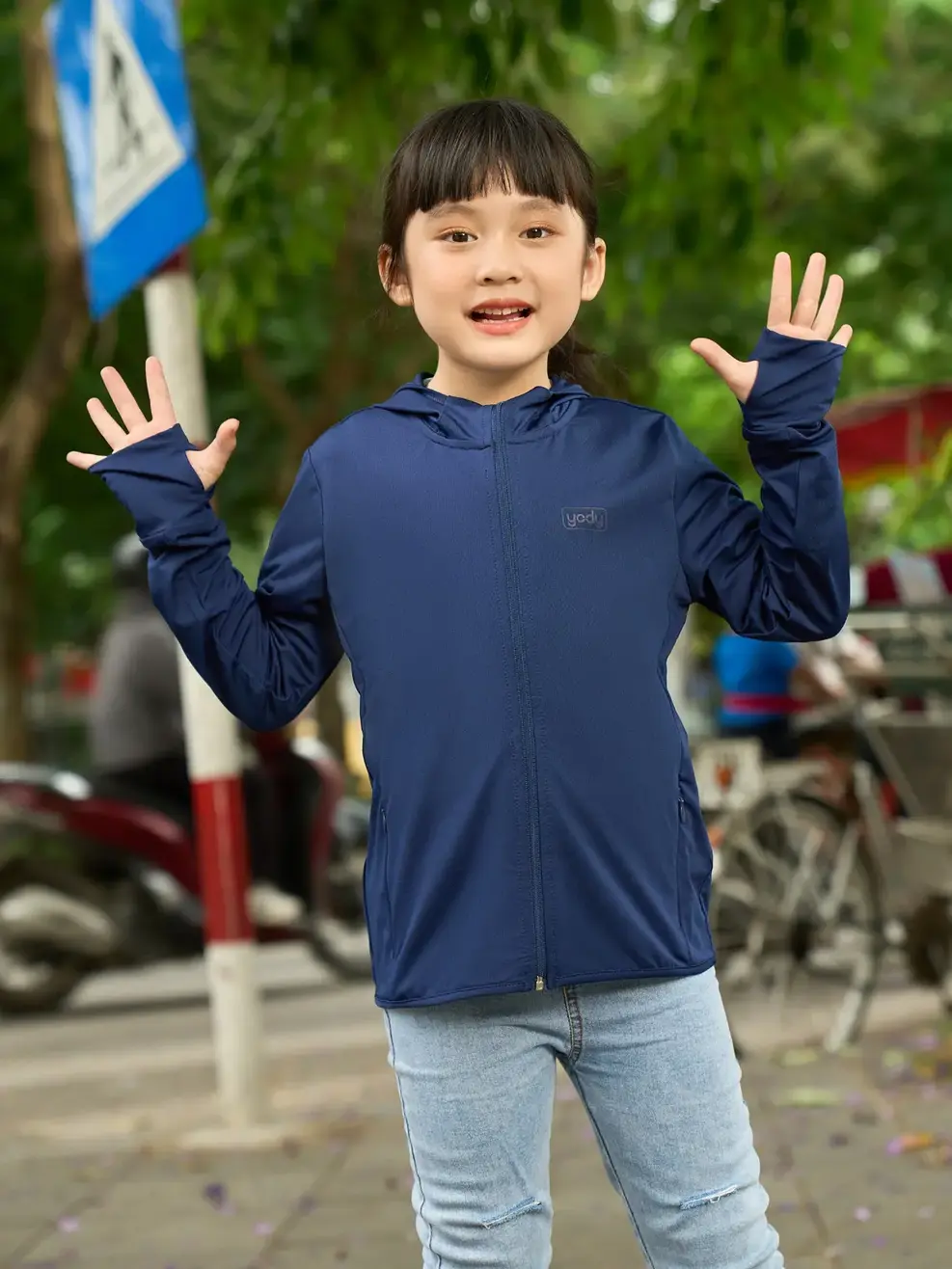 Aó chống nắng kid điều hoà - Tím than - 4