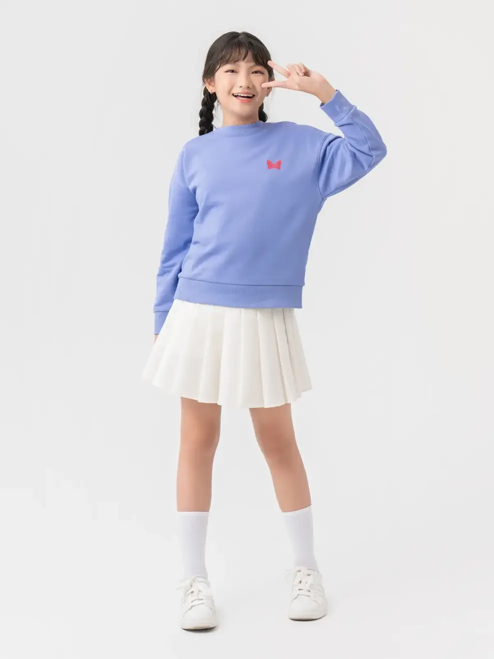 Áo Dài Tay Kid Happy Face Minnie - Tím - 10