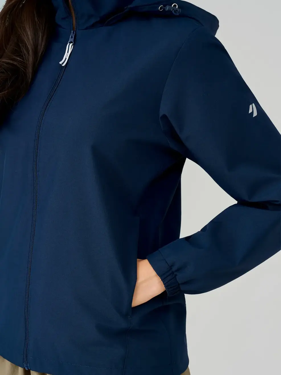 Áo Khoác Gió nữ cơ bản - Navy 001 - S