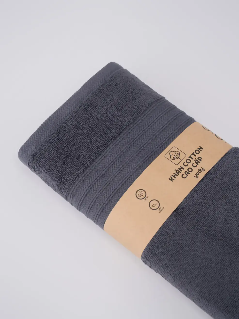 Khăn Tắm Cotton Mềm Mịn Cao Cấp 70x140 - Than chì 002 - F