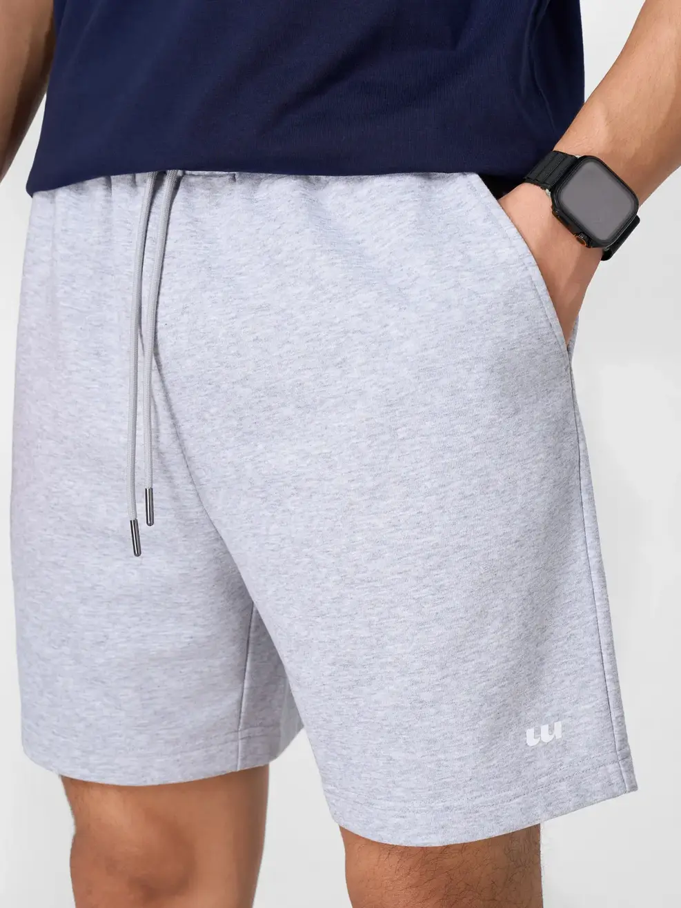 Quần Shorts Nỉ Yoguu - Phối Màu Xám 148 - L