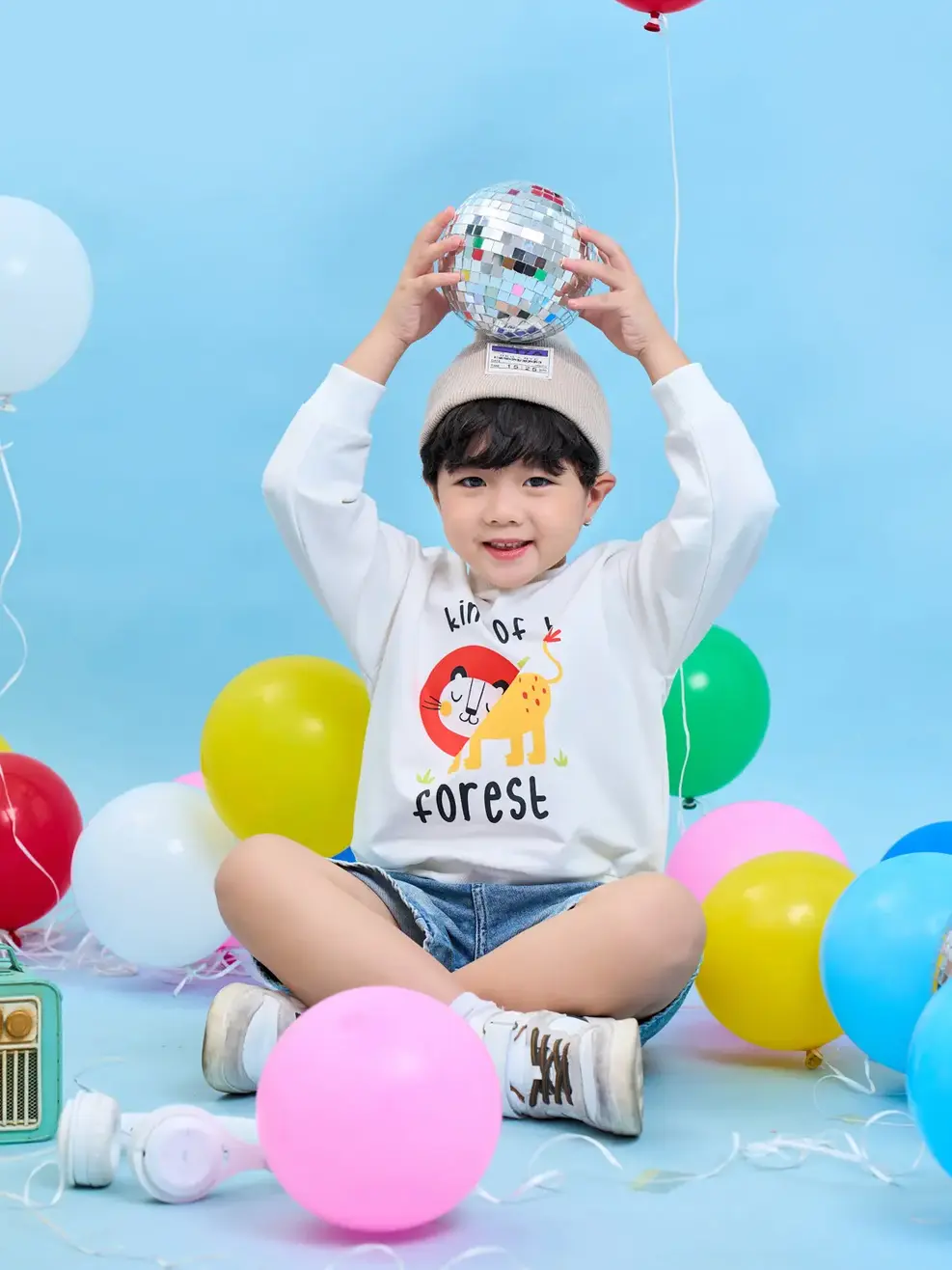 Áo nỉ kid Lion King - Trắng - 2