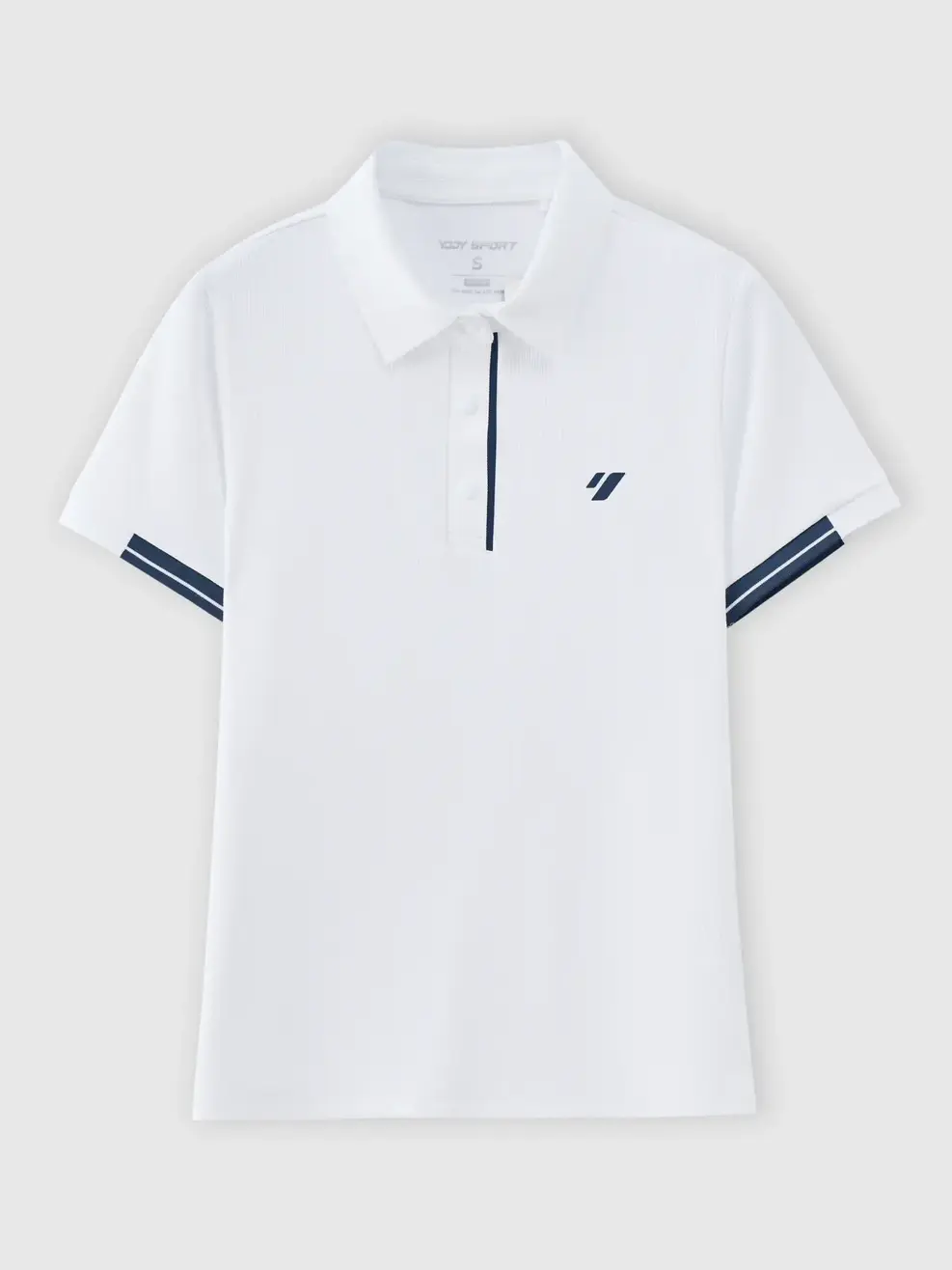 Áo Polo Thể Thao Waffle Phối Nẹp - White 004 - XS