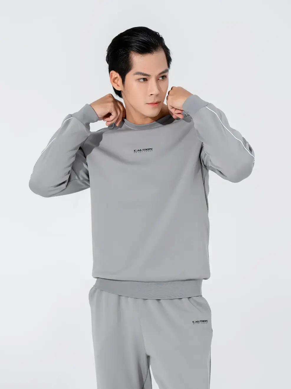 Bô đông nam thể thao in chữ Caution - Ghi Sáng - M