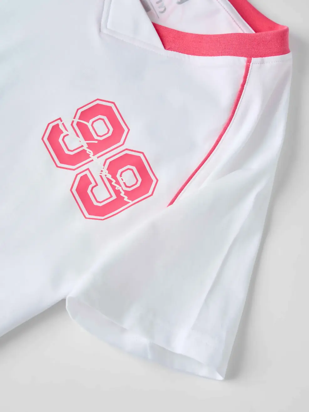 Bộ Đồ Kid Cổ Tim Sporty - Trắng 001 - 140