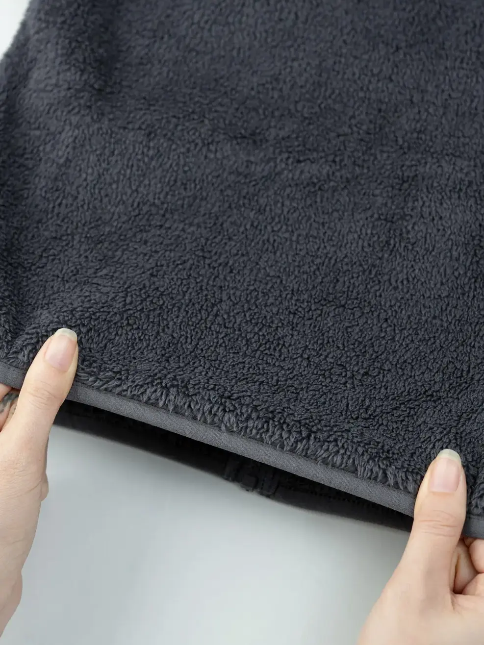 Áo Khoác Kid Giả Lông Cừu Cổ Cao - Ghi - 4-5