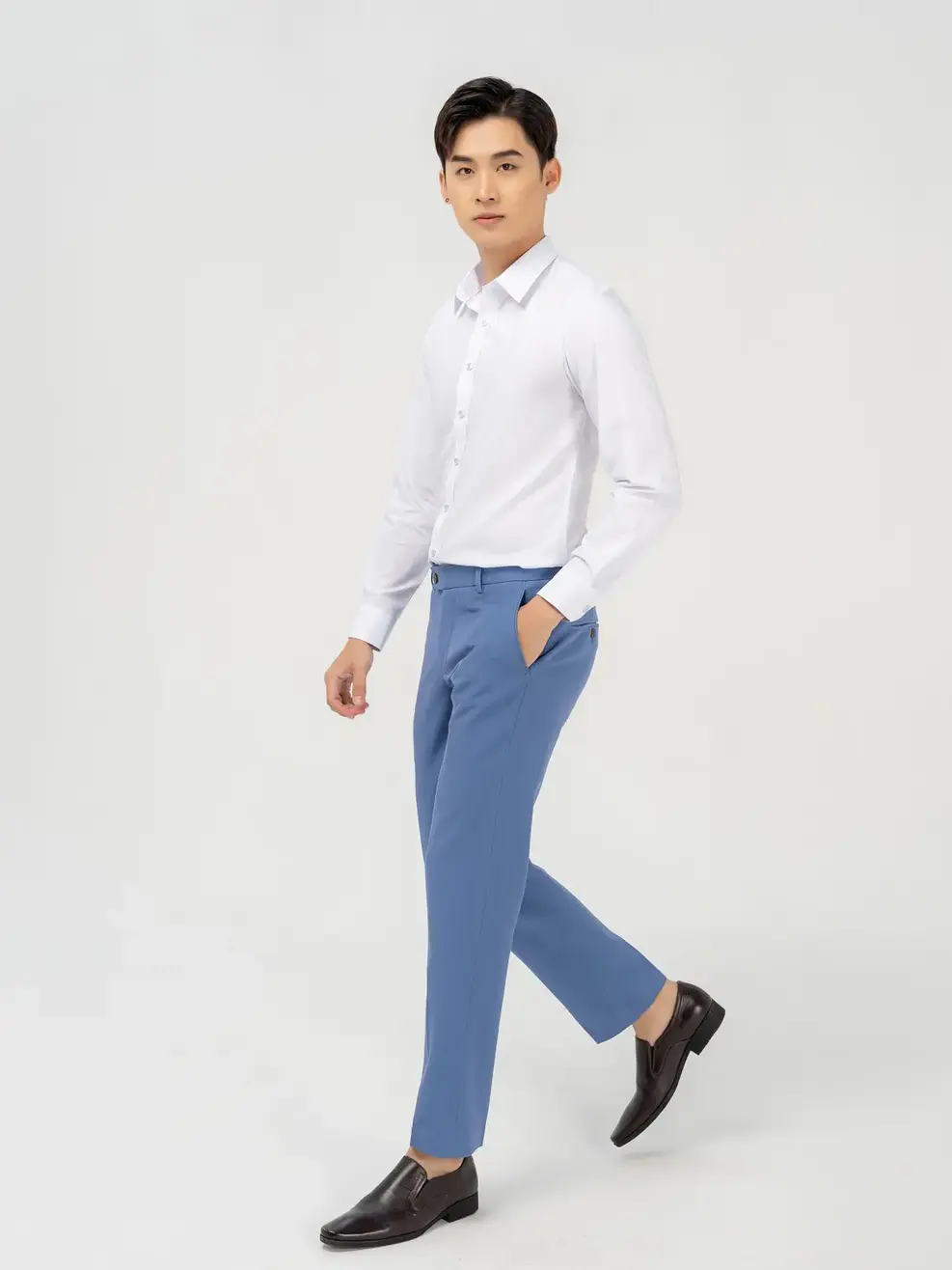 Sơ mi nam YODY(SMM3399)_Trắng - 2XL