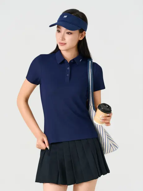 Áo Polo Nữ In ATHLETIC Mềm Mại Thoáng Khí Chống Nhăn Tôn Dáng